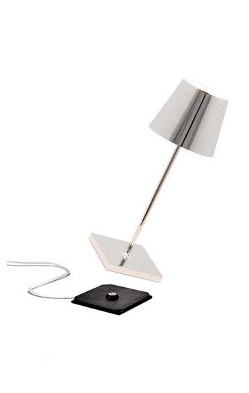 Poldina Pro Table lamp mini - Glossy chrome