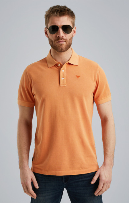 Poloshirt mit Garment-Dye-Waschung