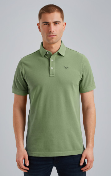 Poloshirt mit Garment-Dye-Waschung Green