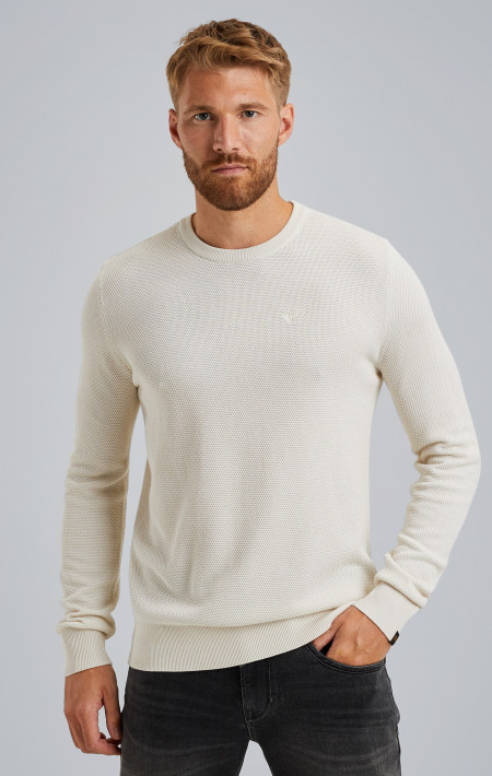 Pullover mit Struktur White